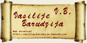 Vasilije Barudžija vizit kartica